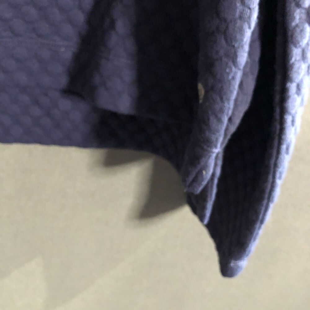 apana sweater medium cowl neck purple blue waffle knit Cropped womens aa - Picture 6 of 9